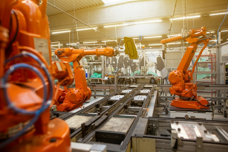 Illustrative manufacturing line representing cross-border business operations