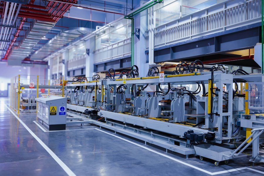 Illustrative industrial manufacturing production line