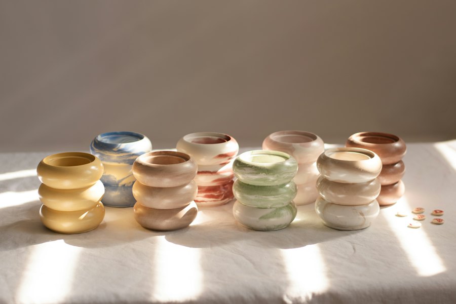 Illustrative homeware ceramic vases